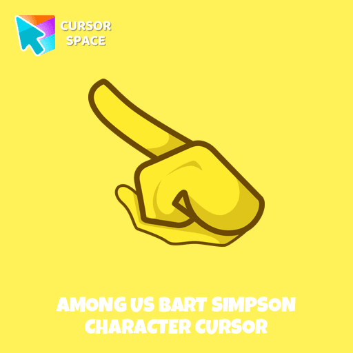 Among Us Bart Simpson Character cursor arrow cursor
